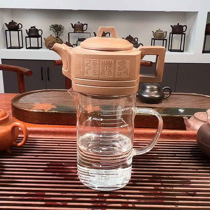 紫砂茶壶天圆地方青段