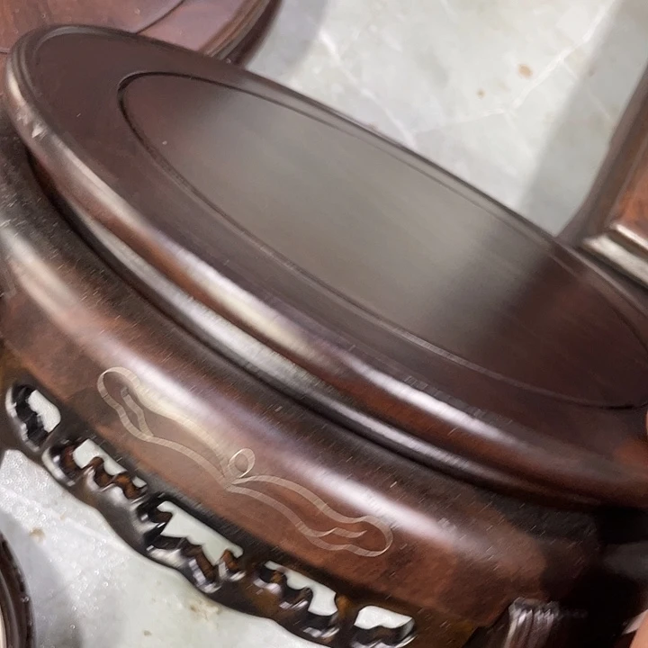 紫砂红木底座工艺品红木底座工艺品25公分高脚