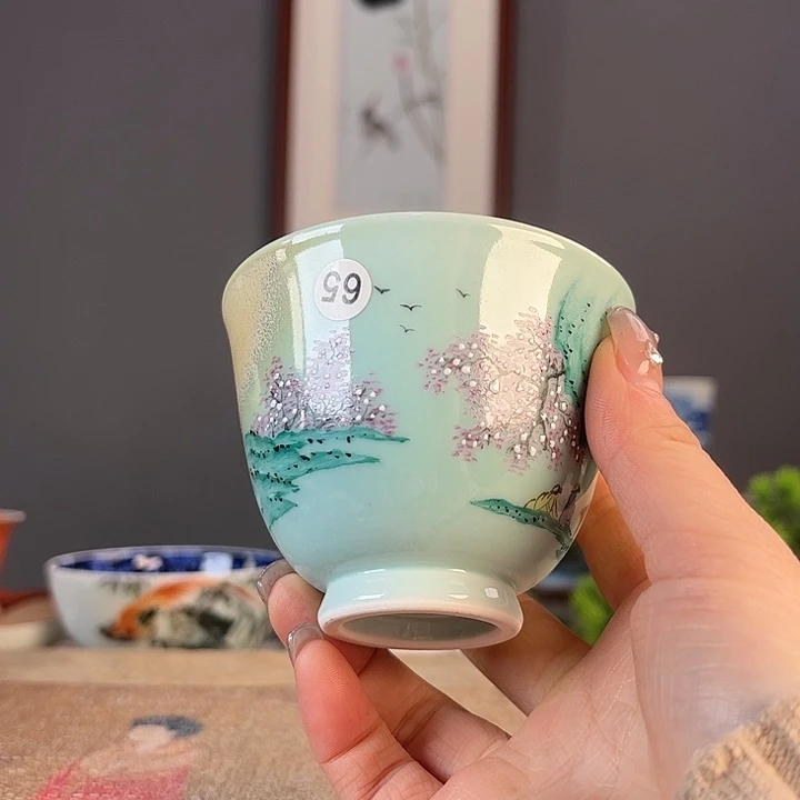 摆件景德镇陶瓷茶杯多