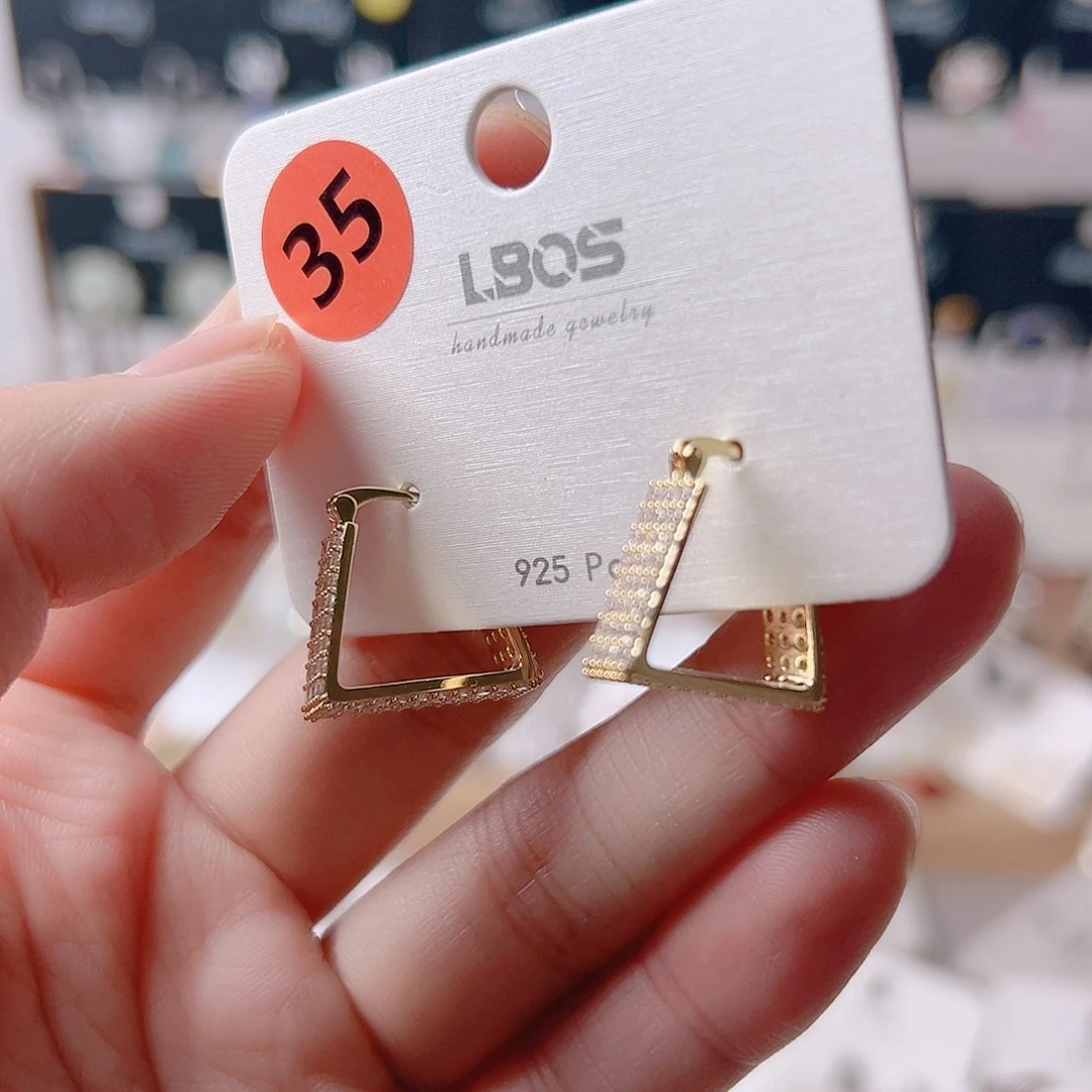 琉璃纯铜合金耳环的