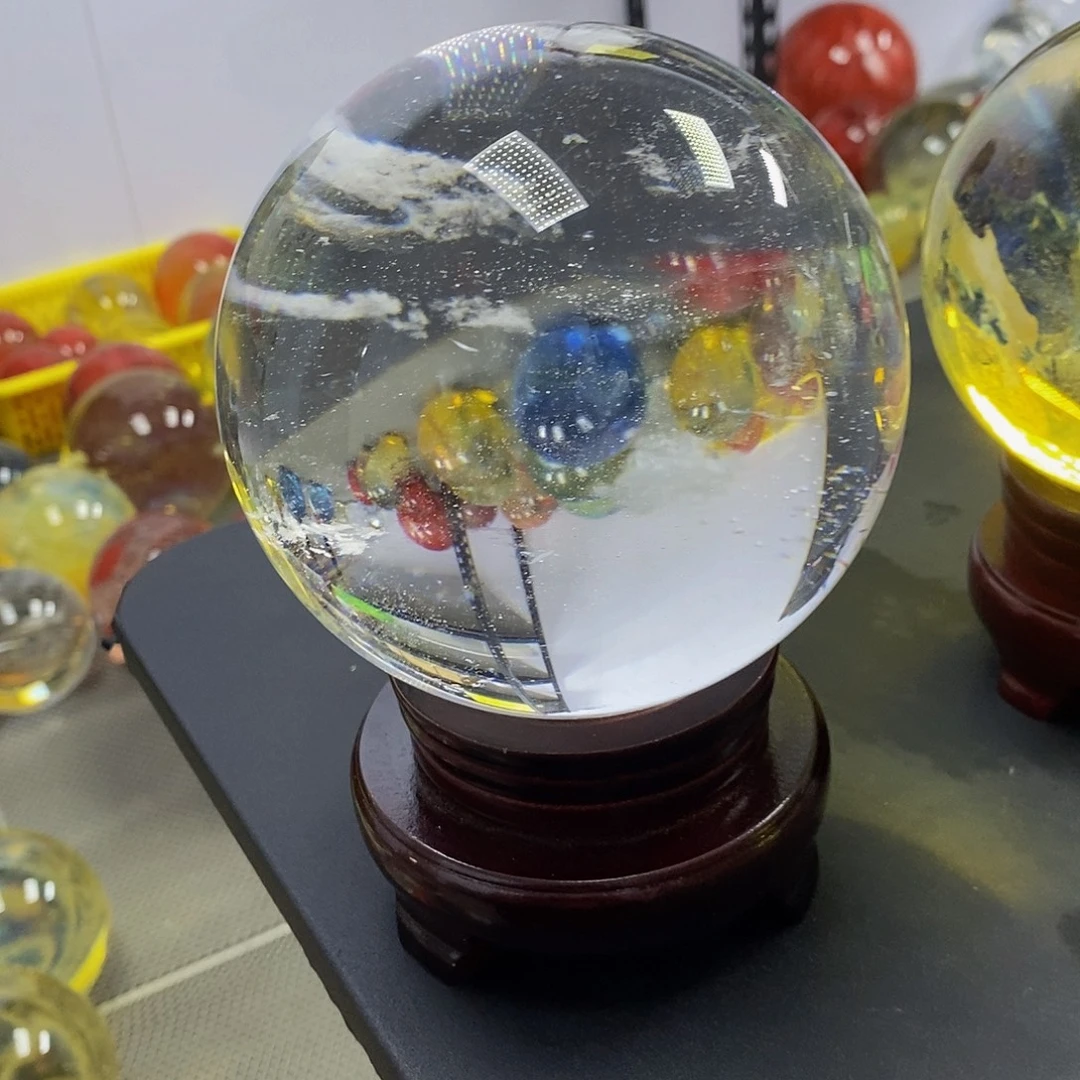 棒***双石材12厘米白水摆件