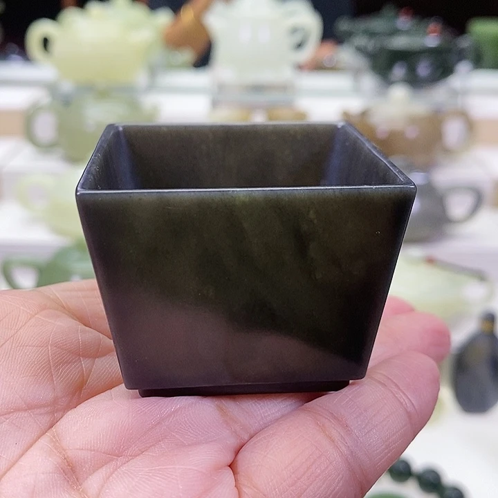 未镶嵌和田玉挂件茶杯60m l