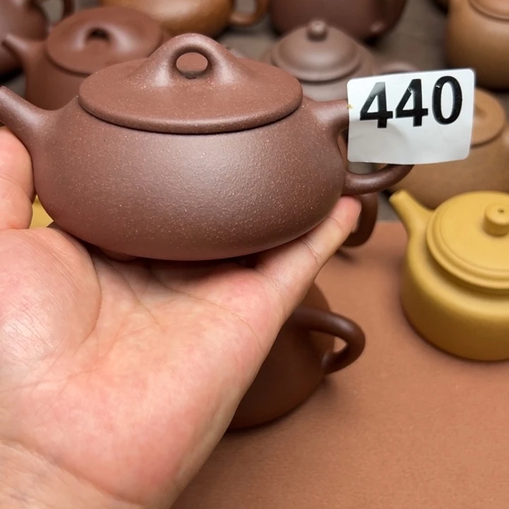 紫砂茶壶紫泥半手工190cc左右