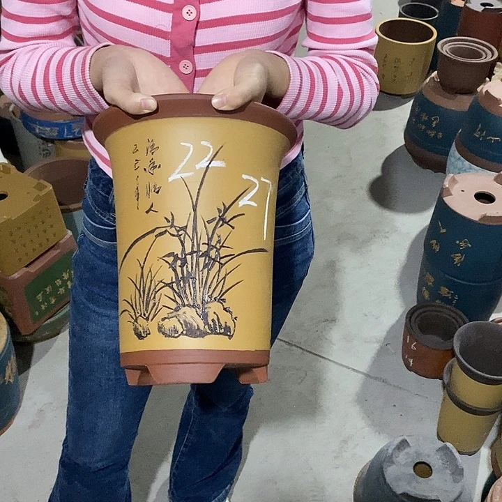 紫砂花盆紫砂花盆