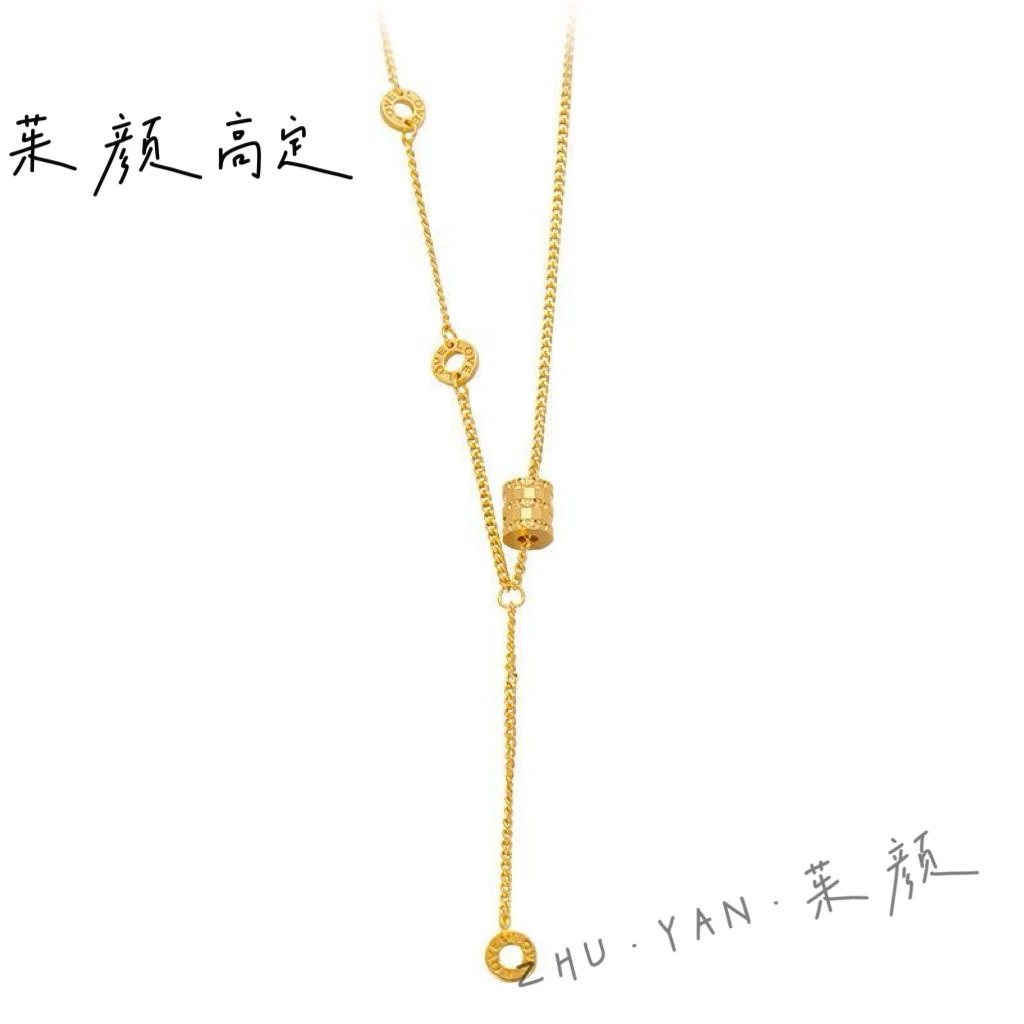 合金项链 新款流苏小蛮腰项链 轻奢气质百搭金色小众