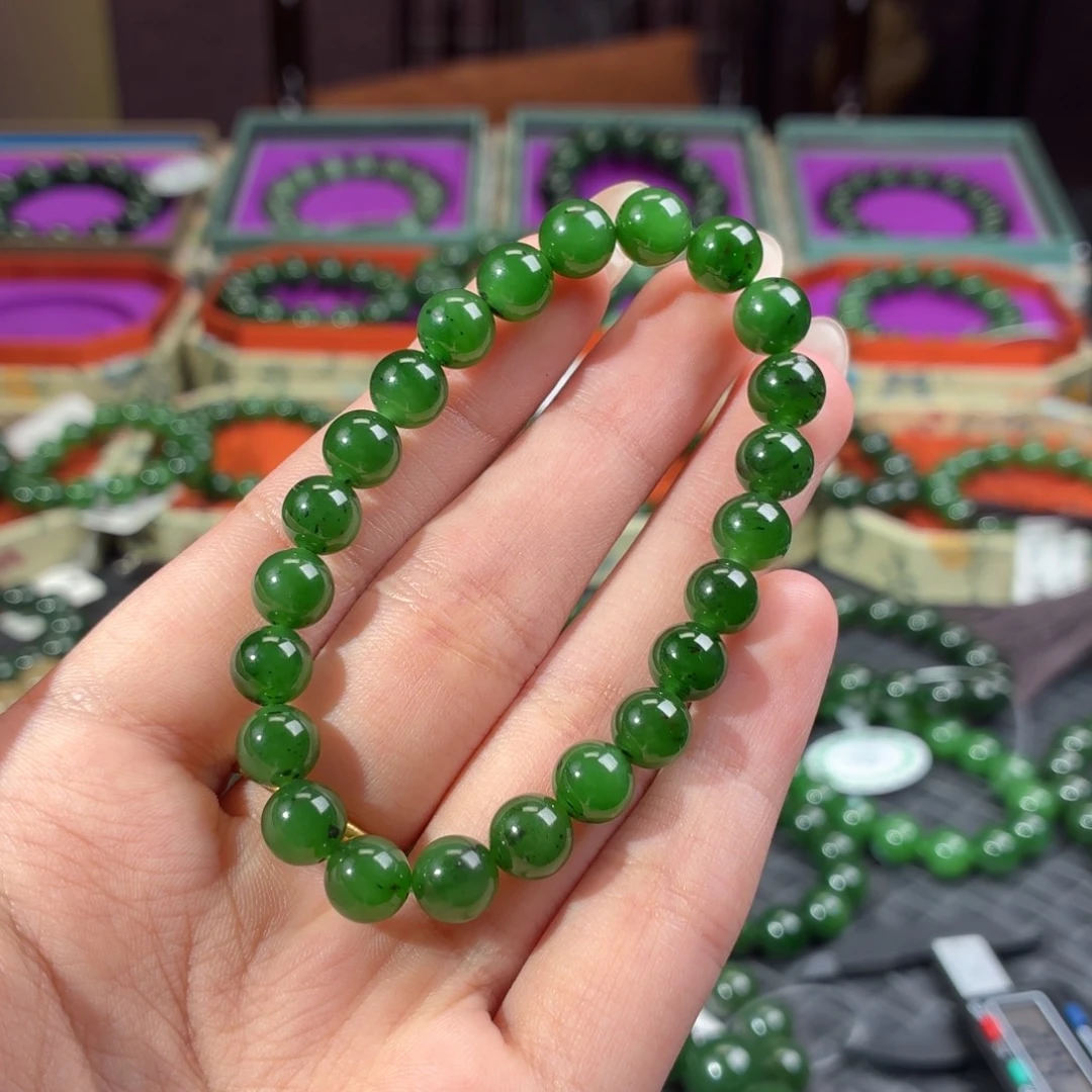 和田玉（碧玉）未镶嵌手链