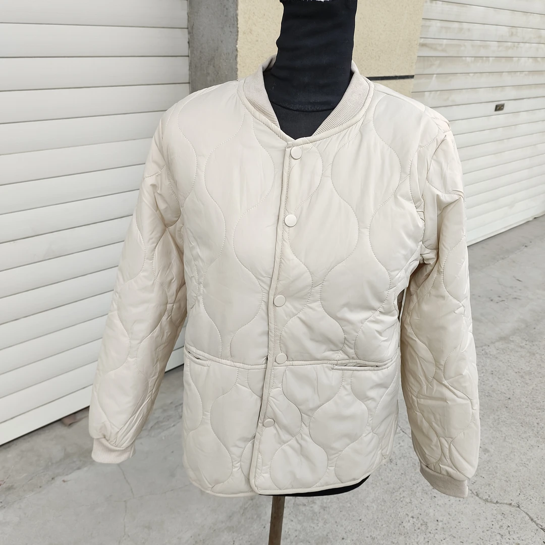 春秋2025轻薄棉服新款棉袄女加绒加厚办公室保暖外套内胆棉袄短款