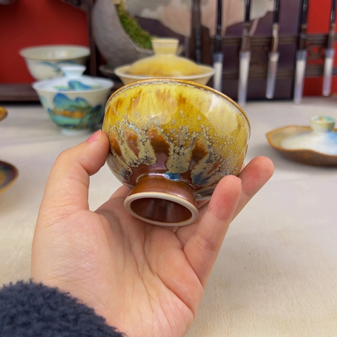 杯子纯手工柴烧主人杯
