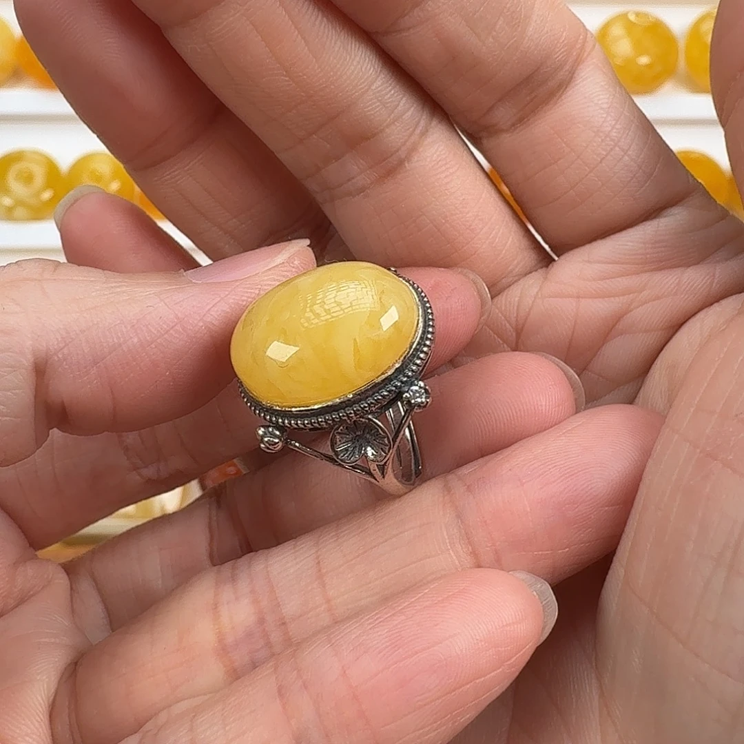 蜜蜡未镶嵌戒指蜜蜡