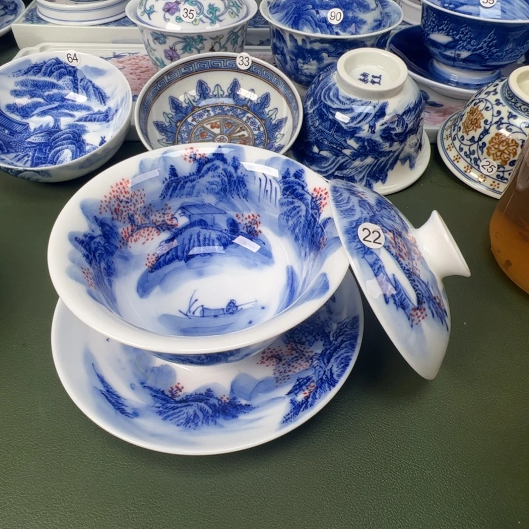 景德镇纯手工纯手绘茶具木木22