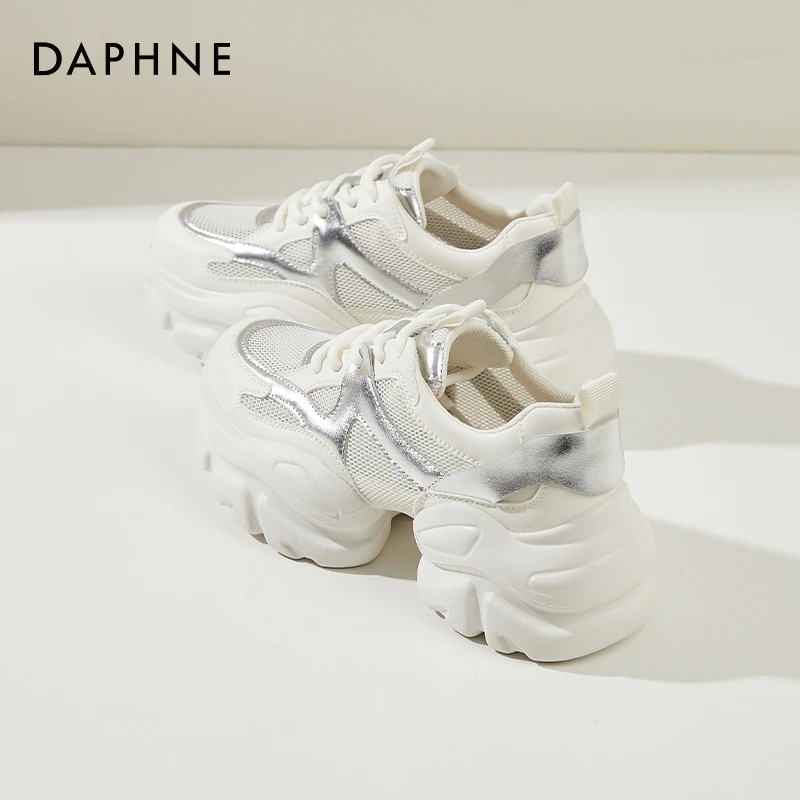 Daphne/达芙妮增高时尚厚底老爹鞋2024年春秋运动鞋潮流休闲女鞋
