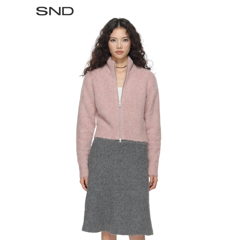 【SAMSOE SAMSOE 设计师品牌】SND PS25 复古百搭短款ZZ开衫 时尚