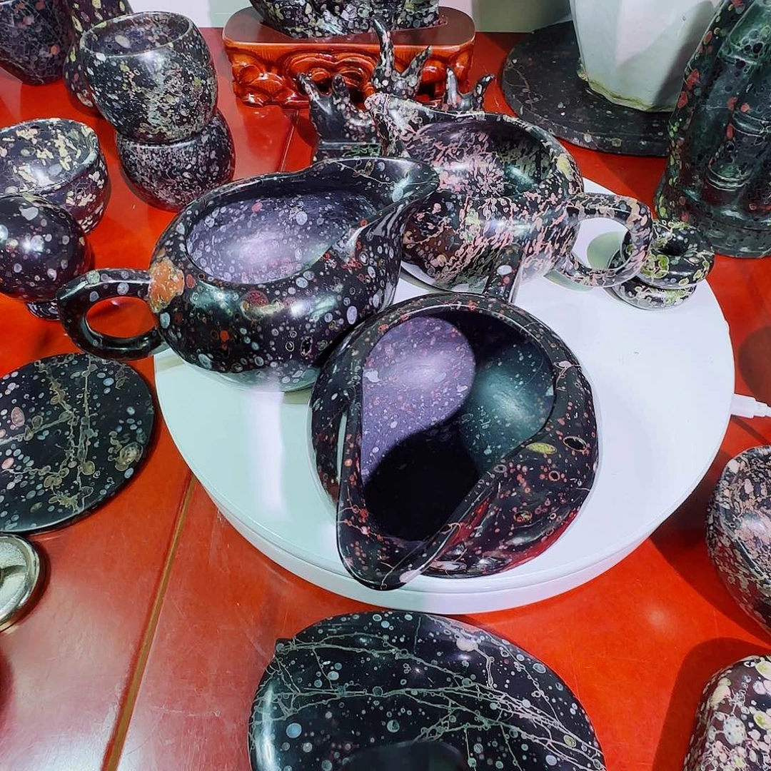 玄***月汝石梅花玉公道杯