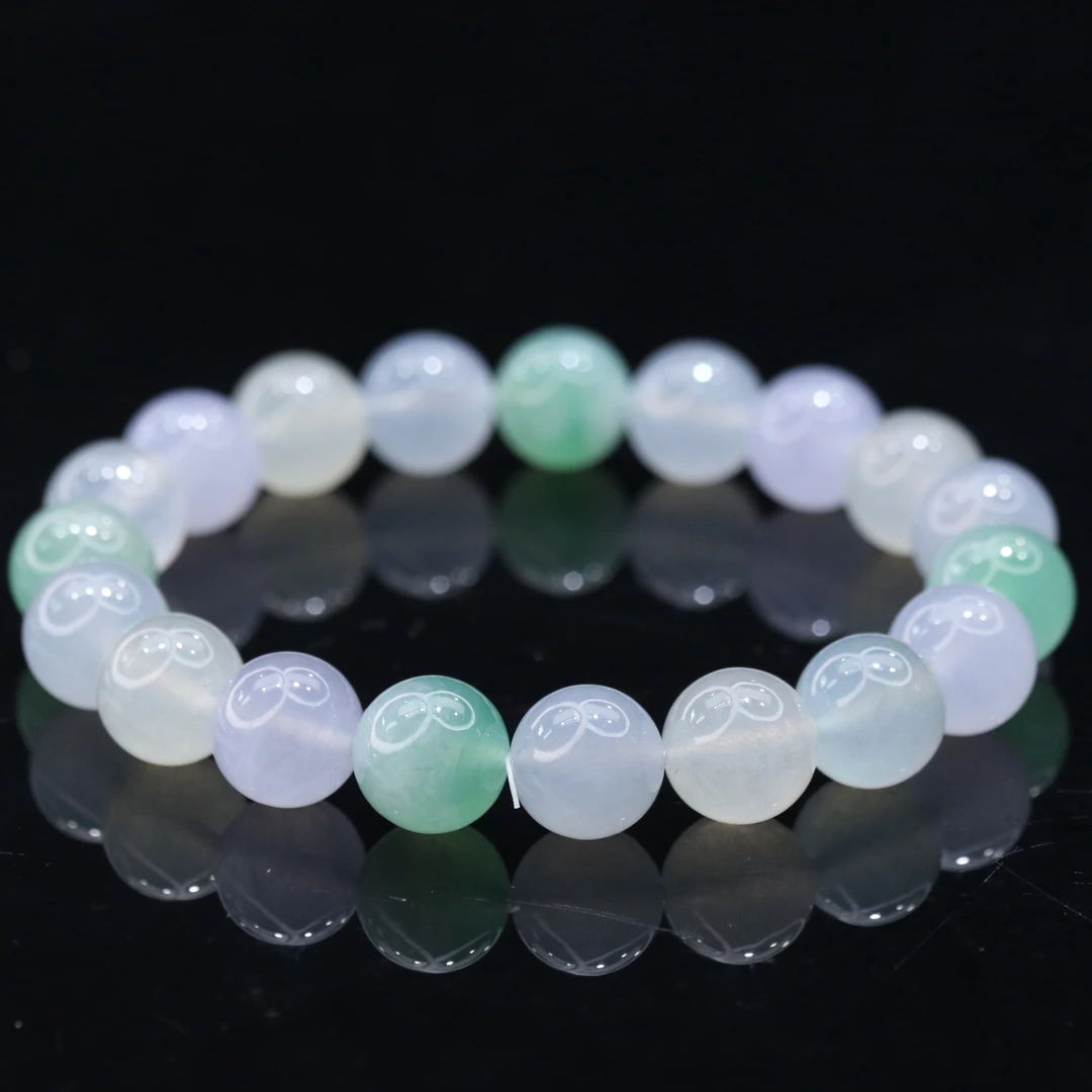 FC50天然缅甸翡翠A货冰多宝手串/400267/保利厦门拍卖