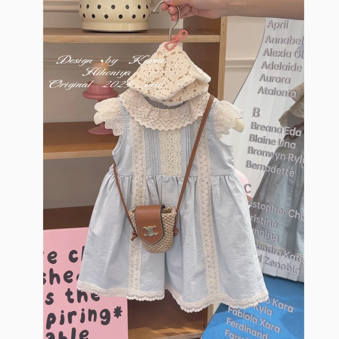 【淡奶油】三Hihoniya~2025夏季甜美可爱风宝宝款甜美公主连衣裙