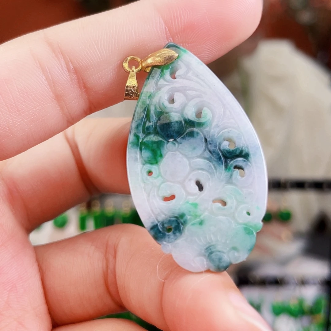 翡翠未镶嵌耳饰饰品