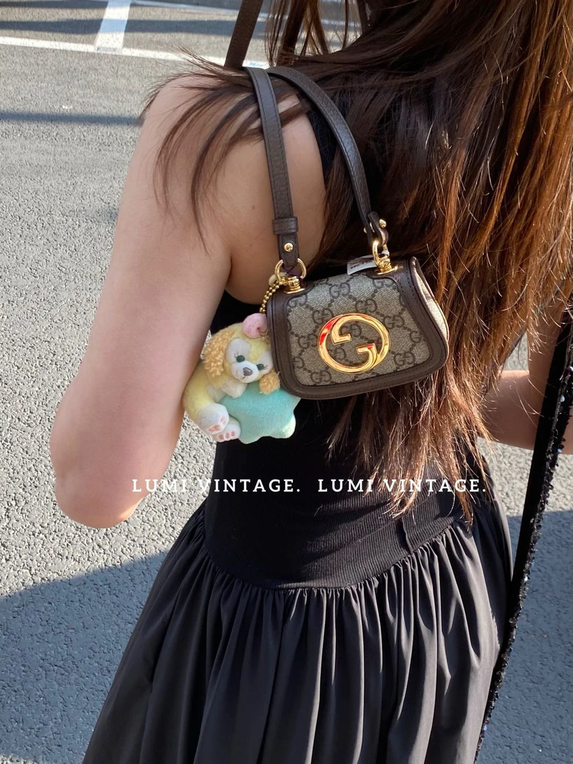 95新 GUCCI/古驰 Lumi包展-双g老花小废包单肩包