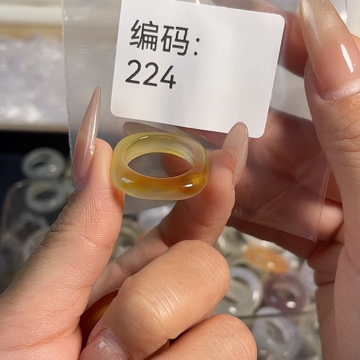 玛瑙/玉髓未镶嵌戒指224港15