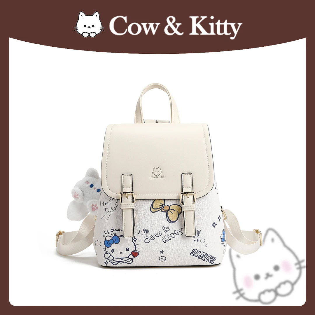 CowKitty/潮流时尚轻奢双肩包手提8010涂鸦