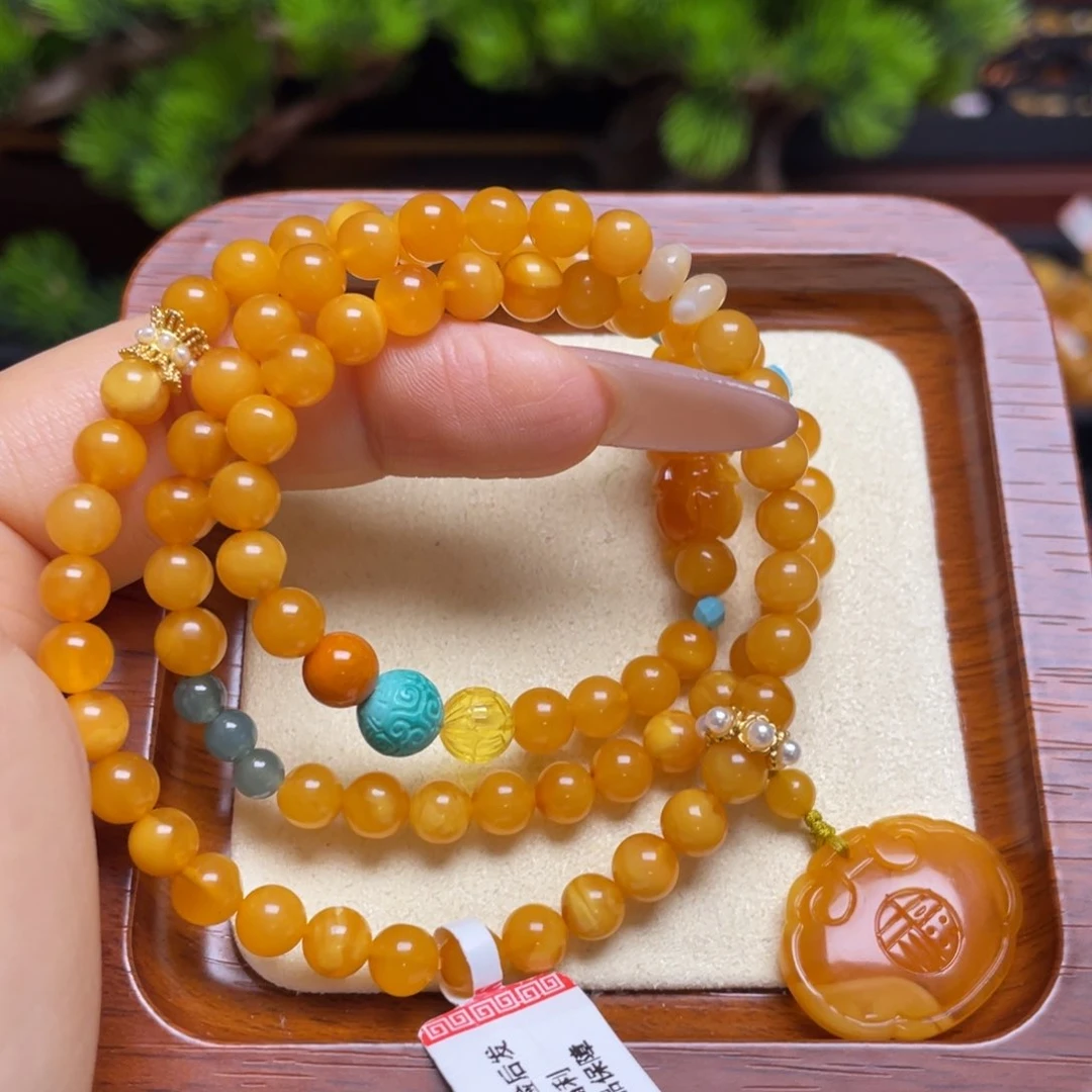 蜜蜡手链未镶嵌手串