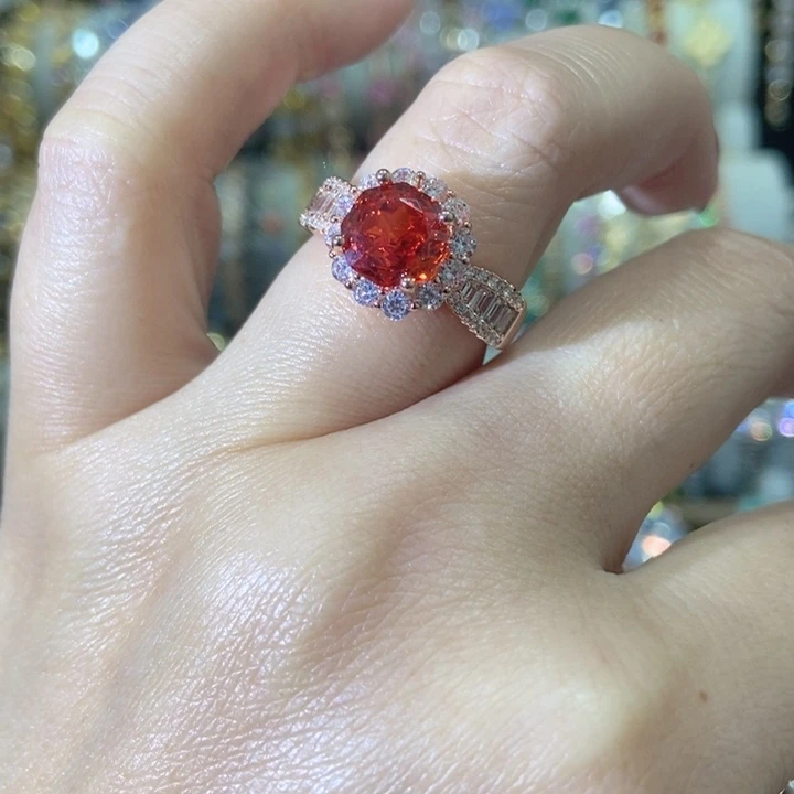 66锆石（处理）戒指