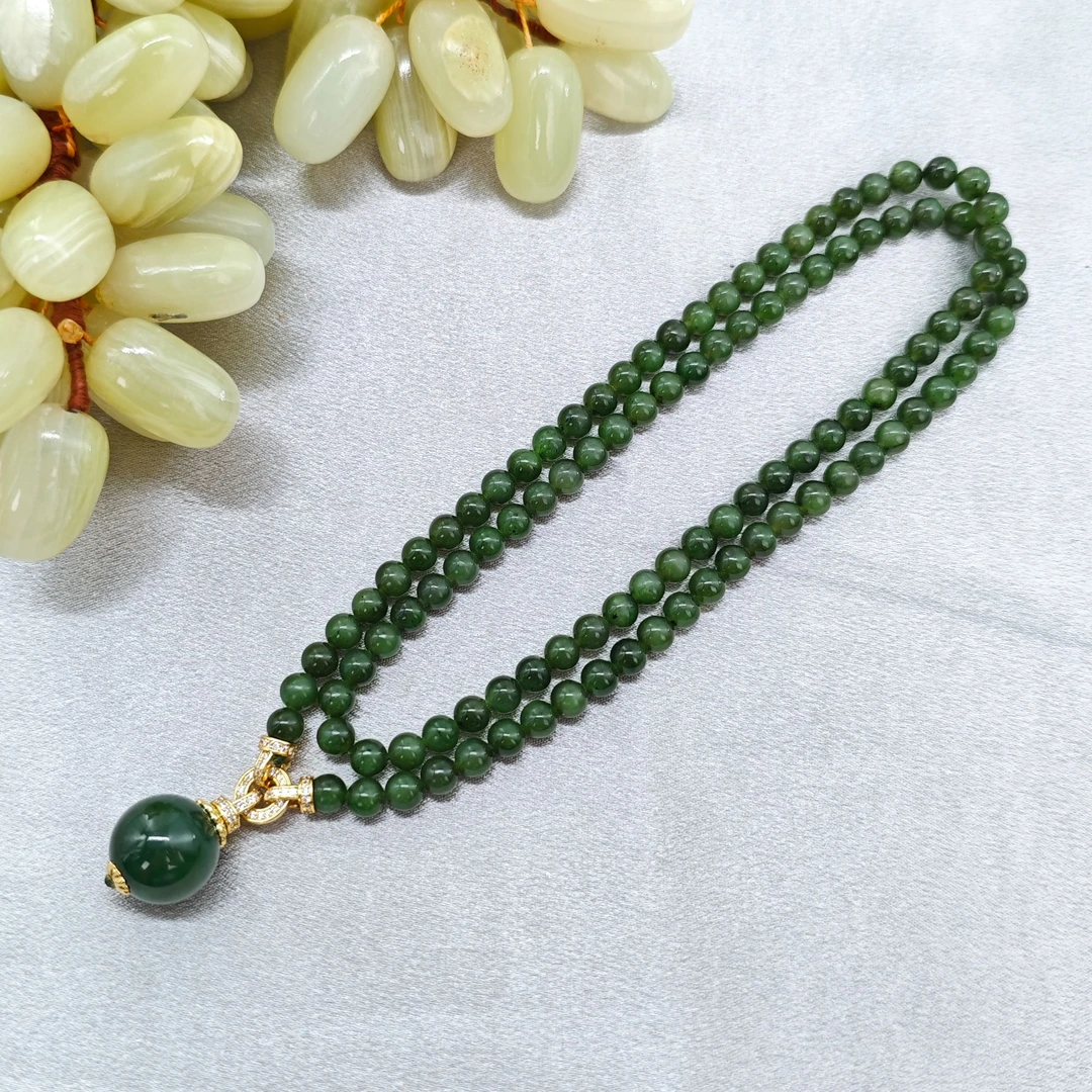 时尚复古碧玉项链/HG-BYXL-59（多样性发货）