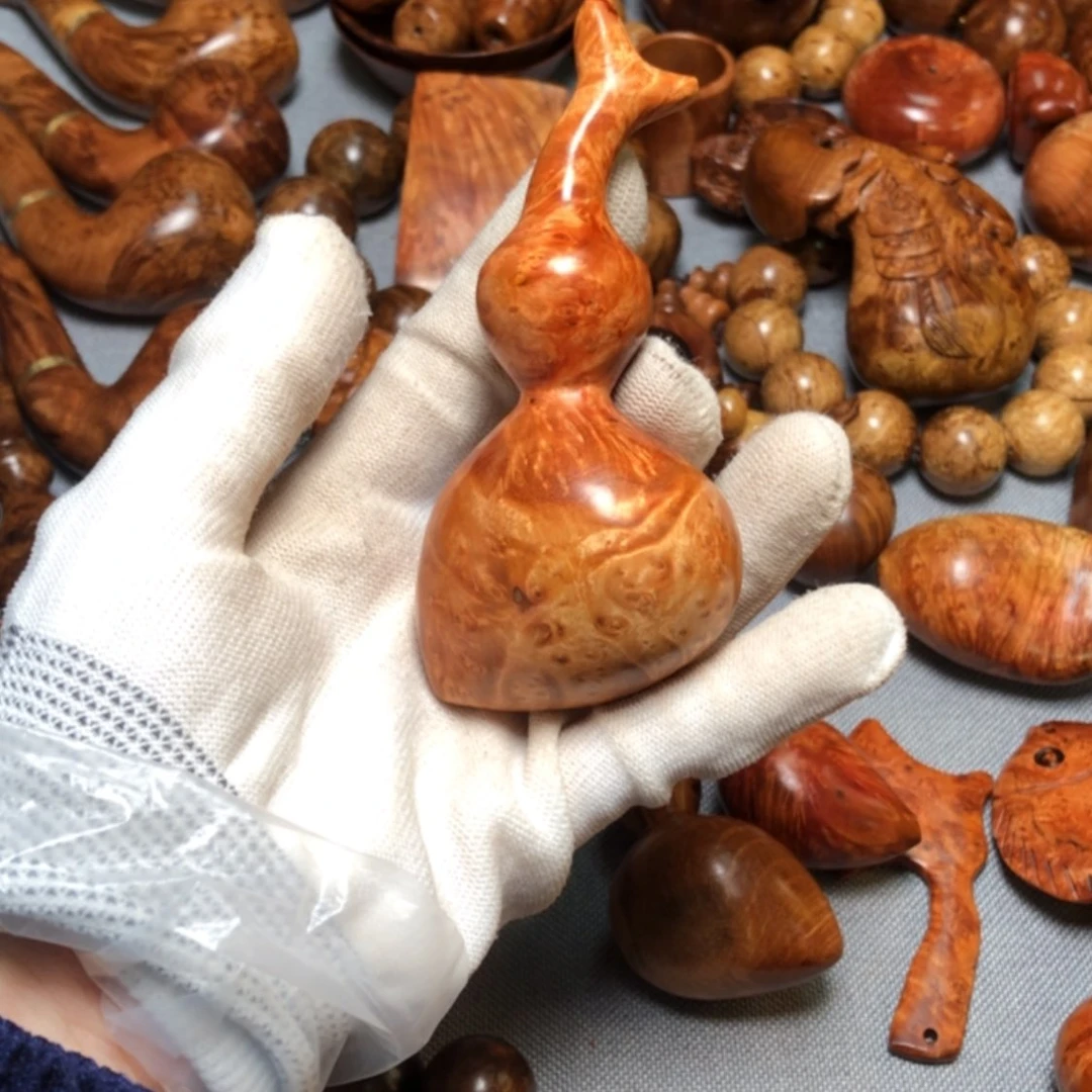 【闪购商品】木河**师麻梨疙瘩火琉璃手把件