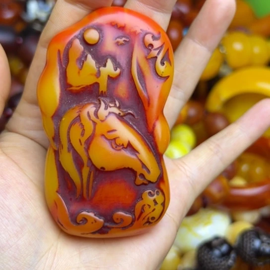 琥珀未镶嵌手链蜜蜡