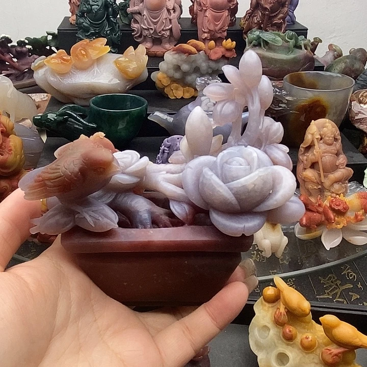 石英质玉未镶嵌吊坠(不含链)