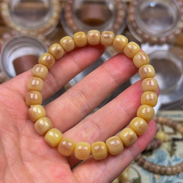 浮***梦手串/手链驼骨精品驼骨满细纹手串