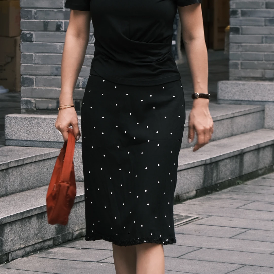 XIYE&W【波点裙】气质半身裙