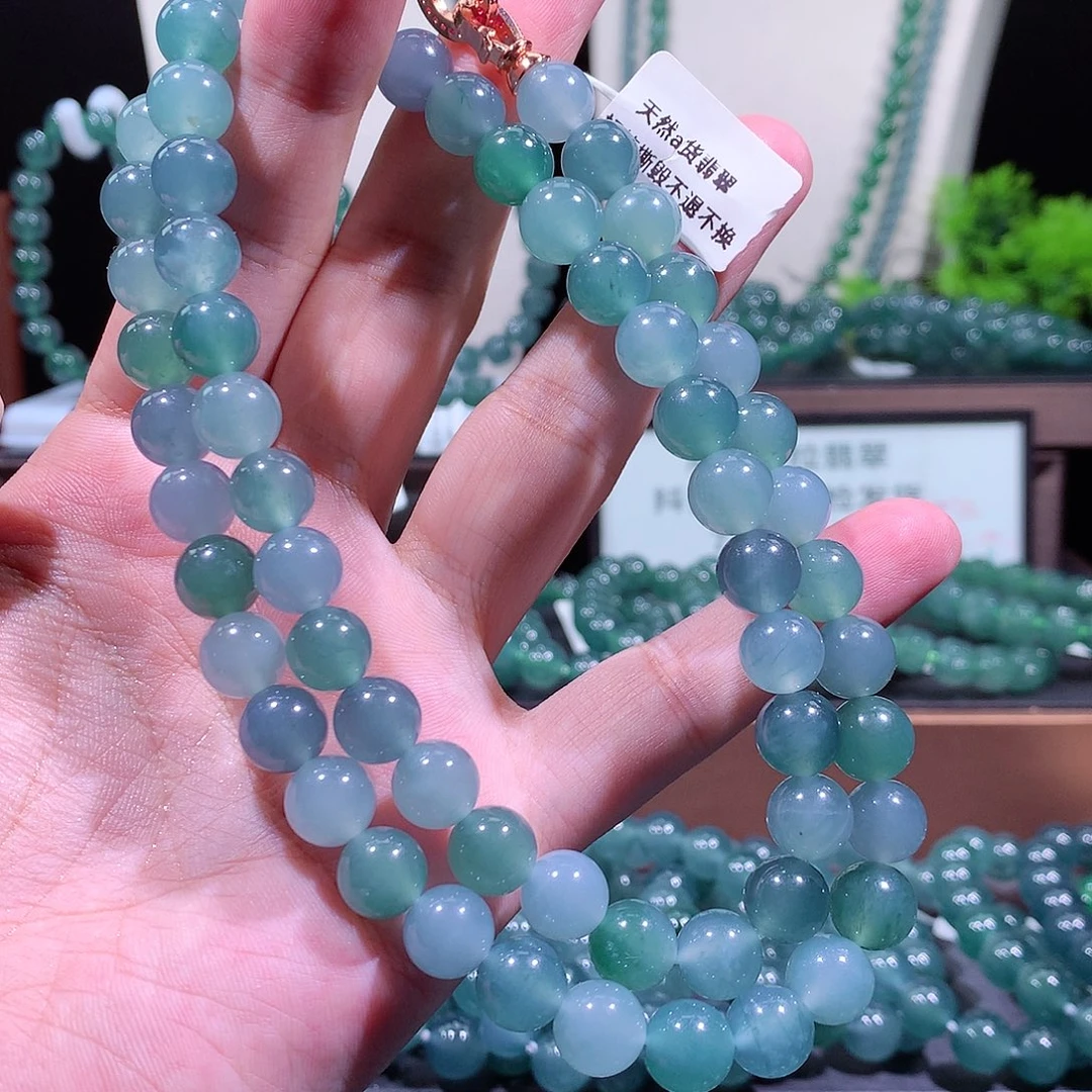 翡翠未镶嵌手链天然a货翡翠项链9.8