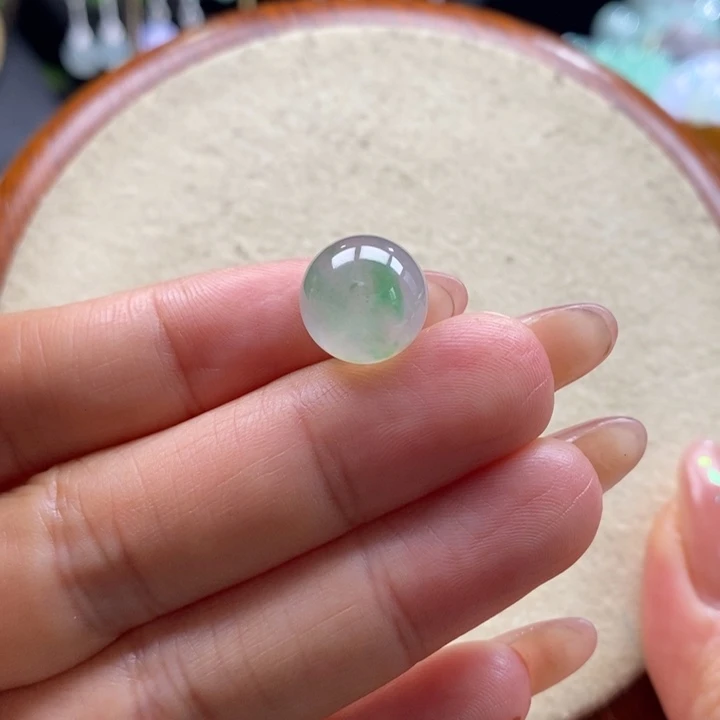 翡翠吊坠(不含链)未镶嵌翡翠高冰茶飘绿珠卡11.7m