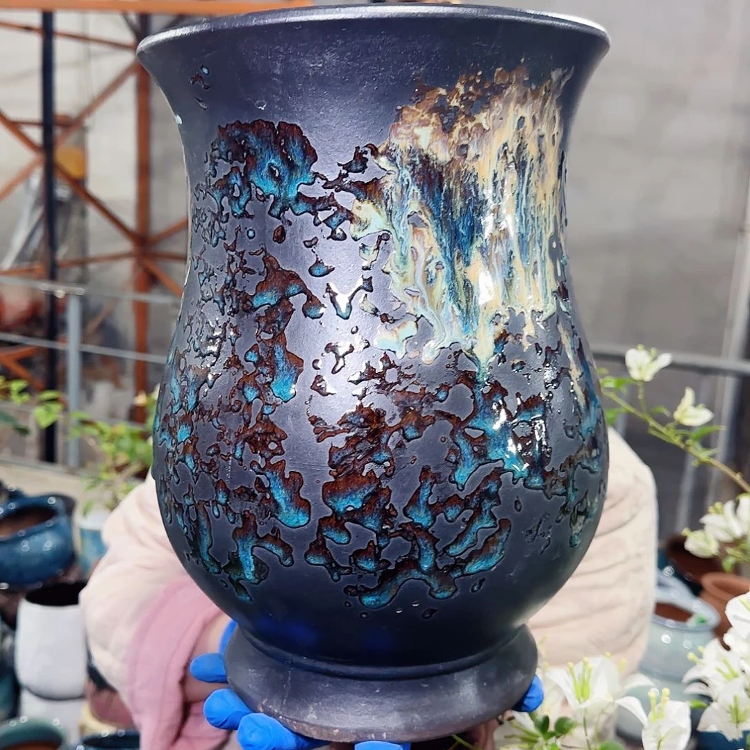 紫砂花盆高30口20