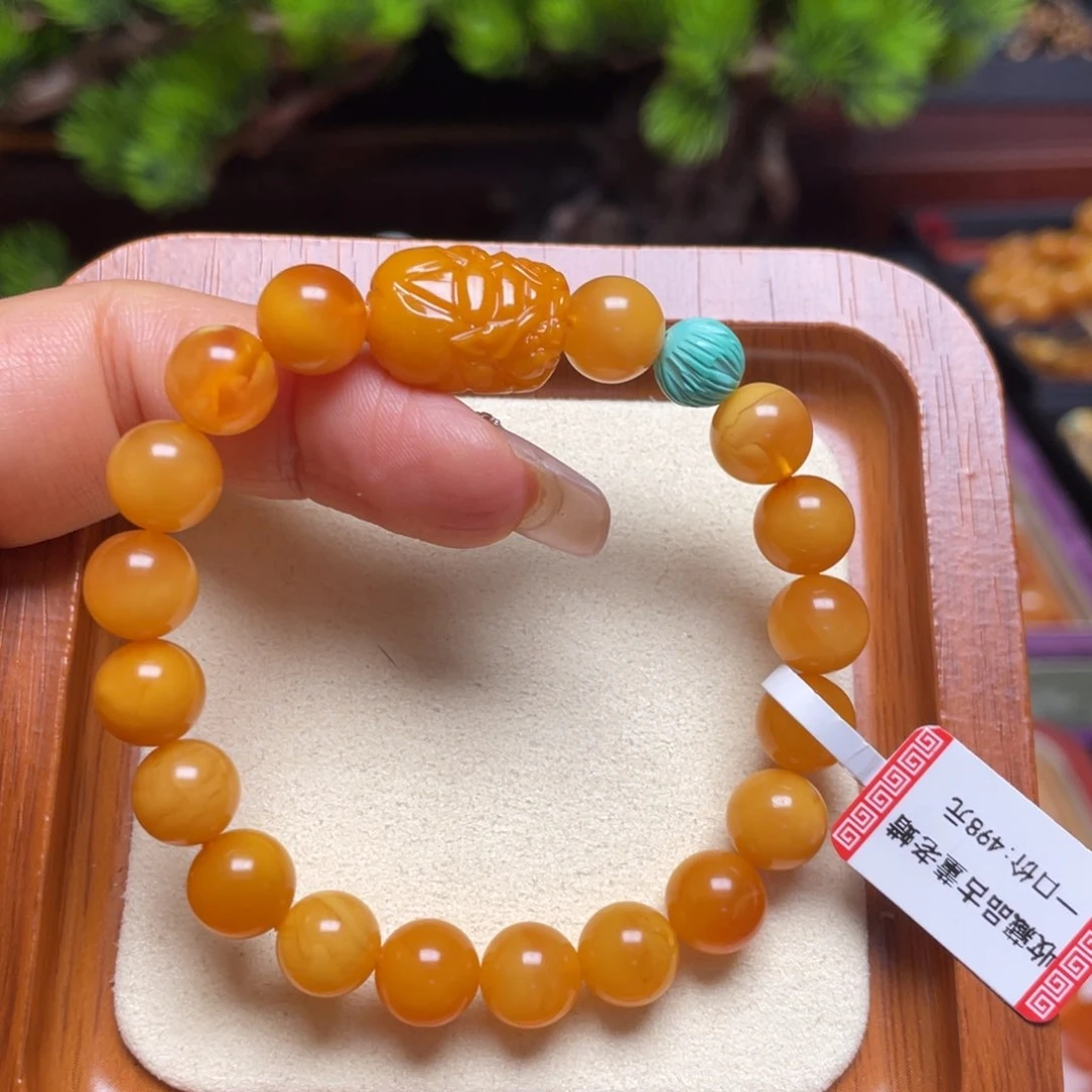 未镶嵌蜜蜡手链手串