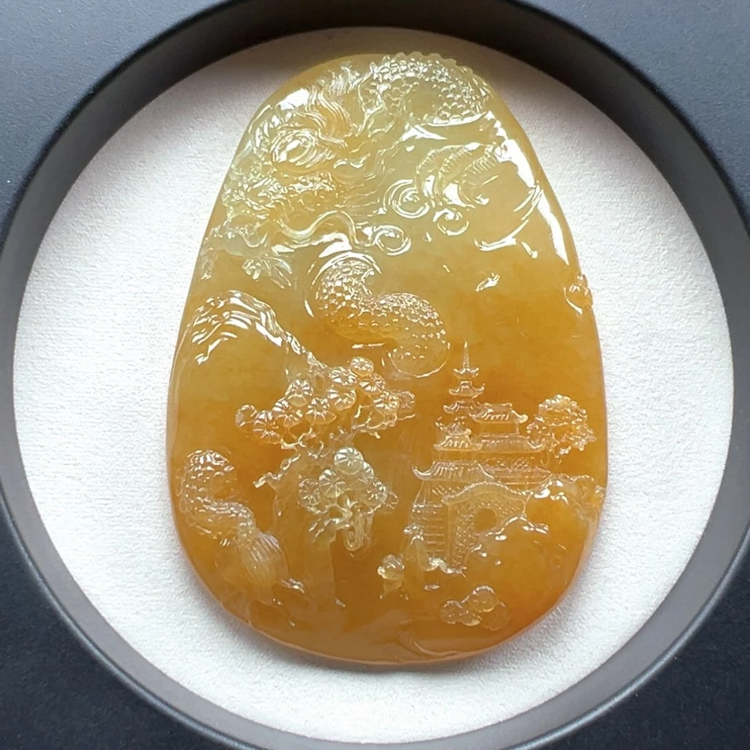 颈饰未镶嵌翡翠龙