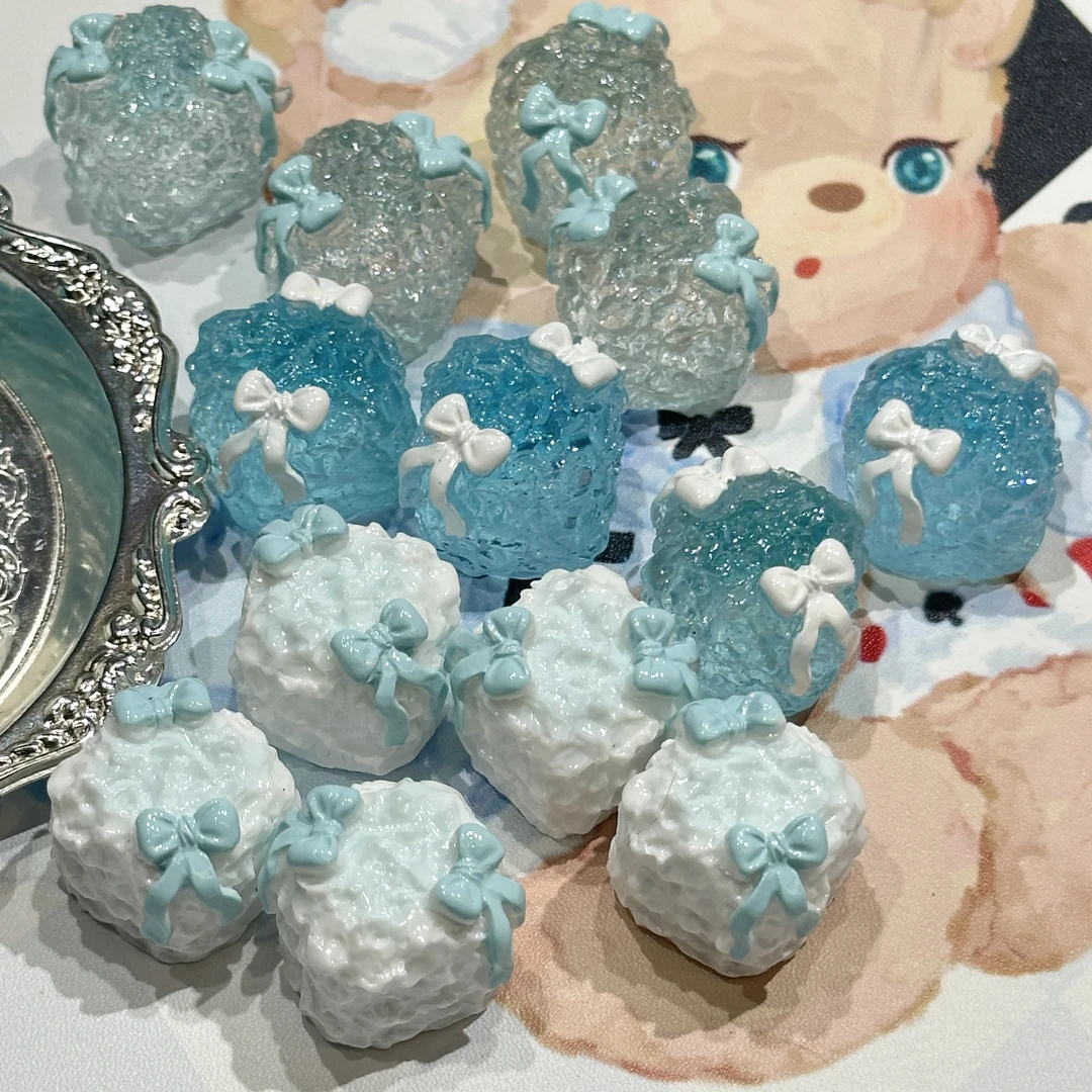 「奶冻」啾啾蓝定制树脂配件