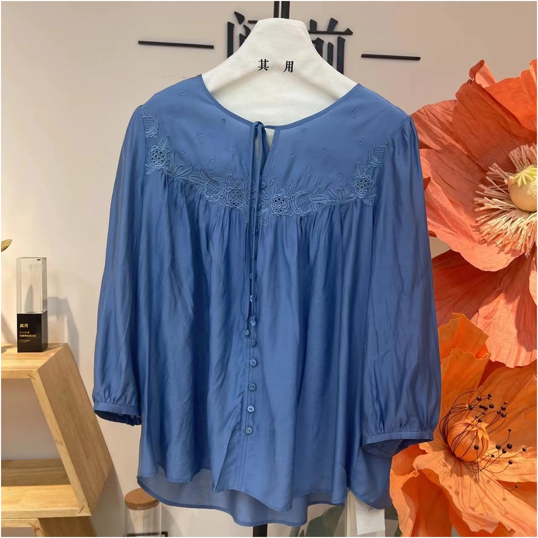 【粉丝专享】其用/桑蚕丝 花间庄园小衫 8BM15002