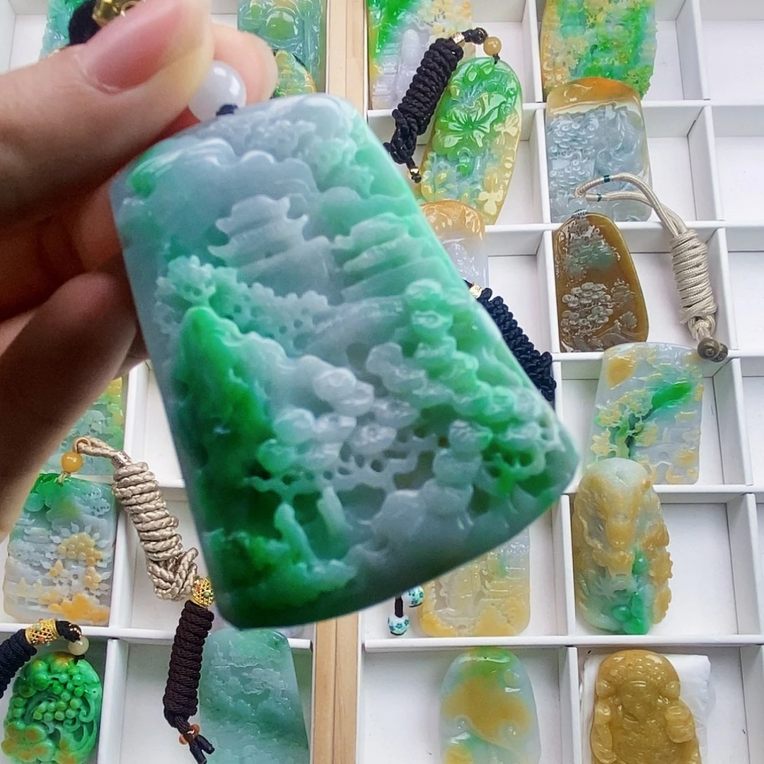 翡翠未镶嵌颈饰天然翡翠