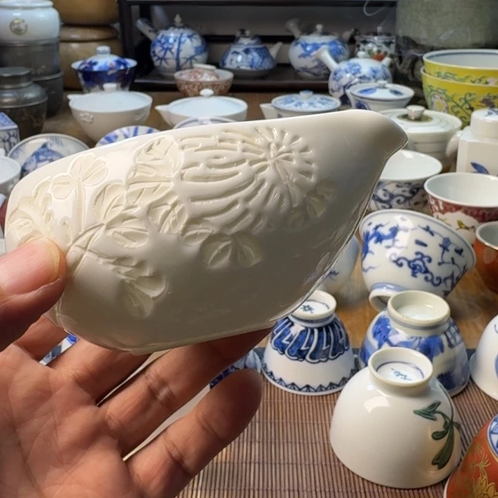 用***石青花瓷器杯子茶具