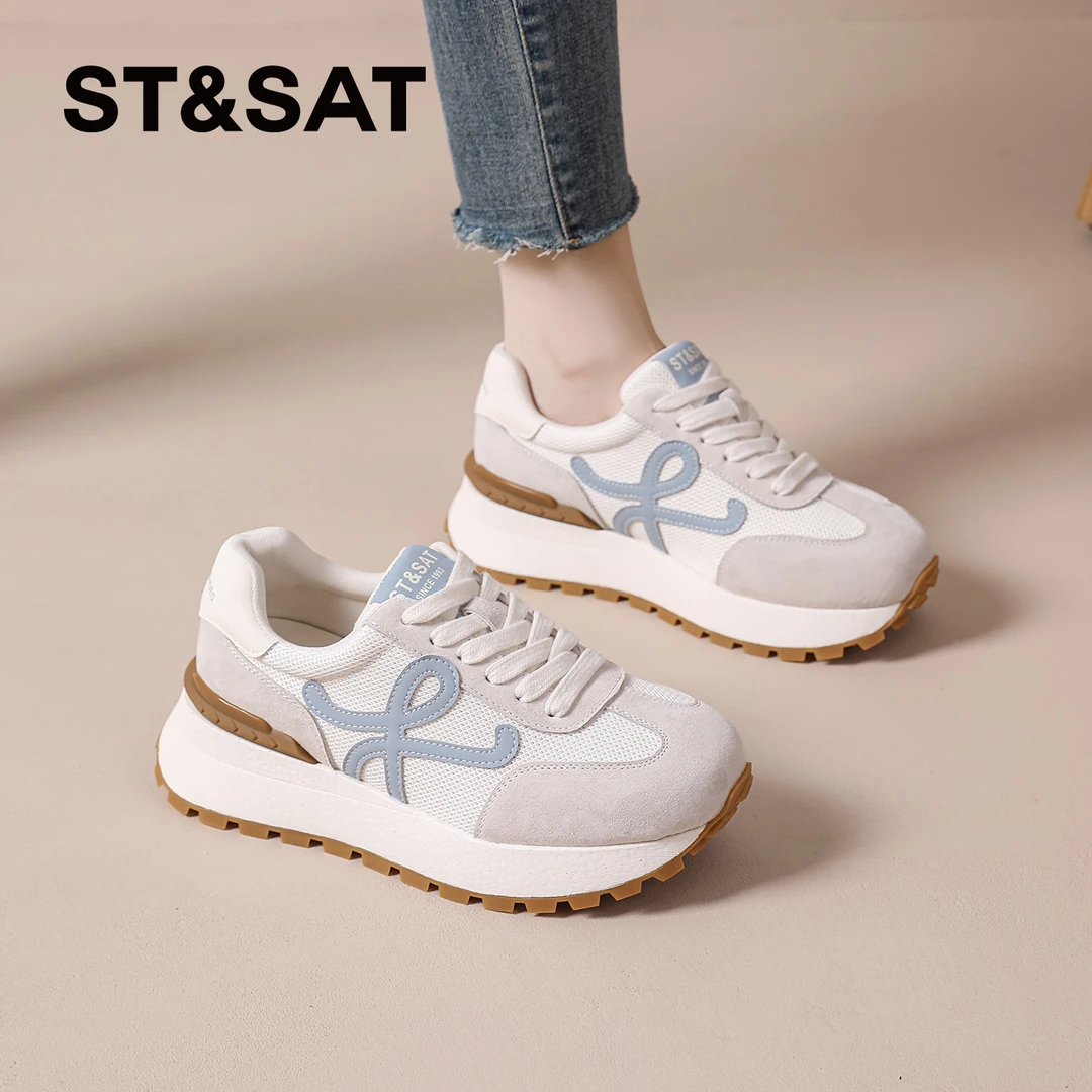 星期六复古德训鞋女2025新款秋季阿甘鞋女士休闲小个子轻奢老爹鞋