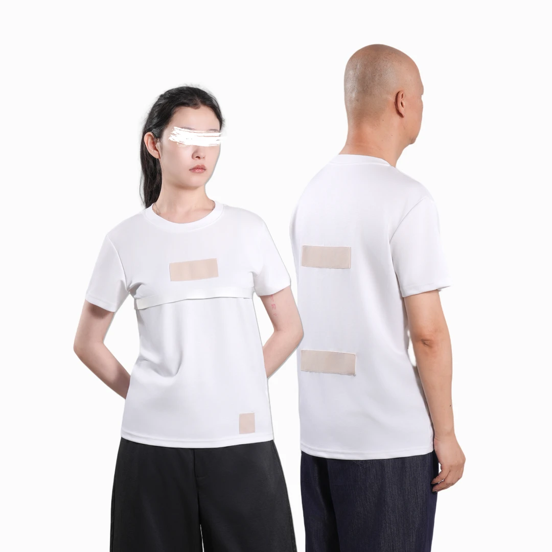 丝滑修身T恤白色（二杠三星C）夏天休闲