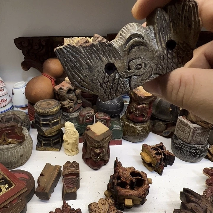 木（非红木类）H*木雕团鹤一对