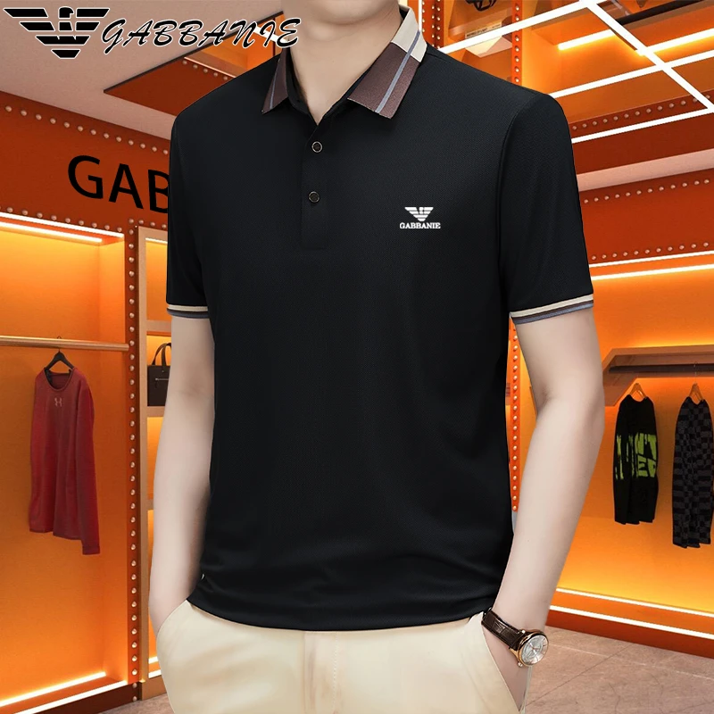 【专柜直发】短袖夏季纯色品牌翻领网面Polo衫休闲t恤上衣男装高档