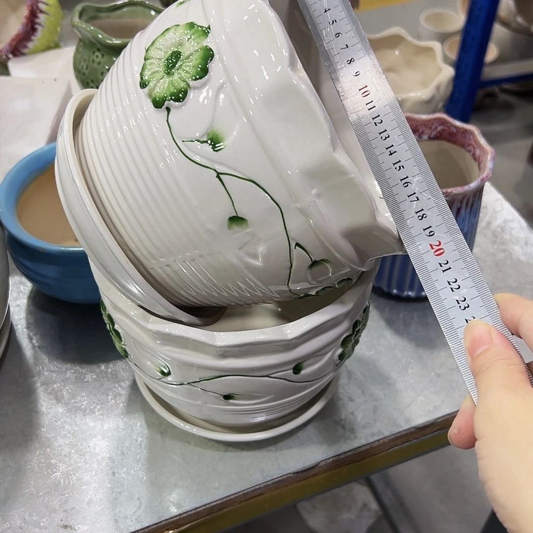 外贸尾单陶瓷花盆凑单10米包邮