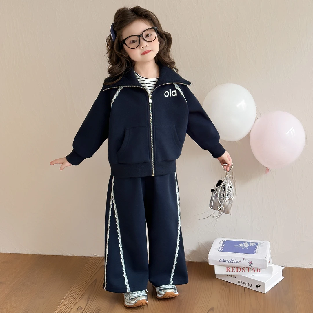 女童秋季套装2025新款洋气小女孩休闲运动装儿童时髦秋装两件套