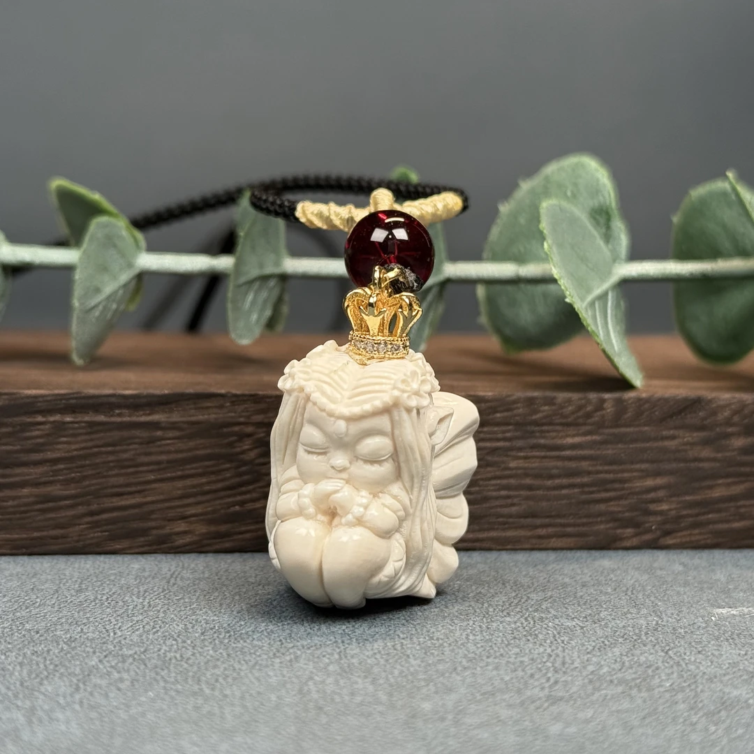 H91-59然猛犸牙19.5×28.7×25mm天使 支持鉴定 假一罚四