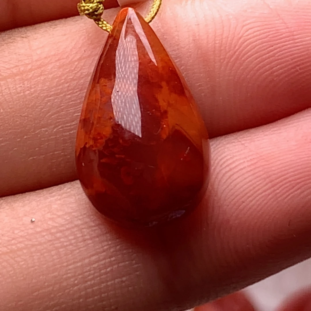 南红玛瑙未镶嵌南红火焰吊坠