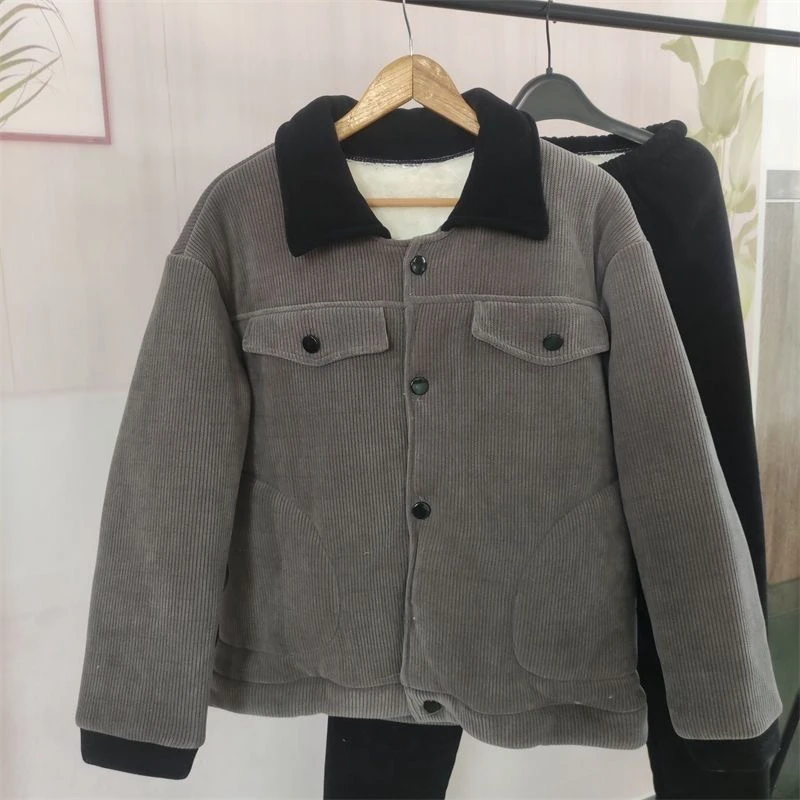 美人条精品男士家居服套装三层加厚新款翻领居家服男睡衣冬季外穿