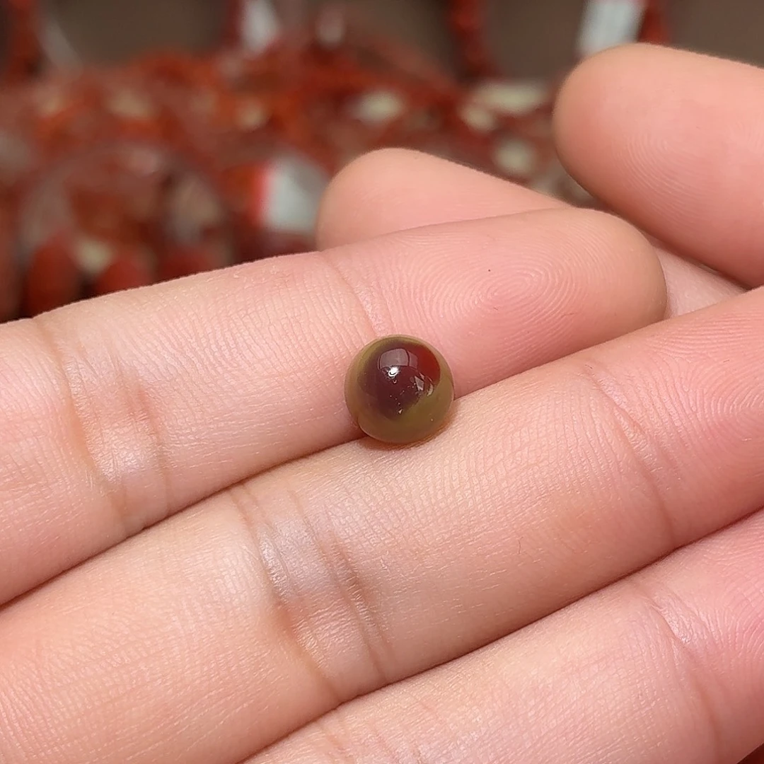 南红玛瑙未镶嵌颈饰包浆单珠8+